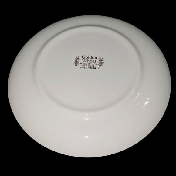 Golden Wheat 6" Plates Set of 3 – 22K Gold Trim USA Vintage Dinnerware - Picture 2 of 6